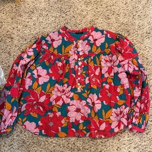 Fate Floral Blouse in Red and Pink